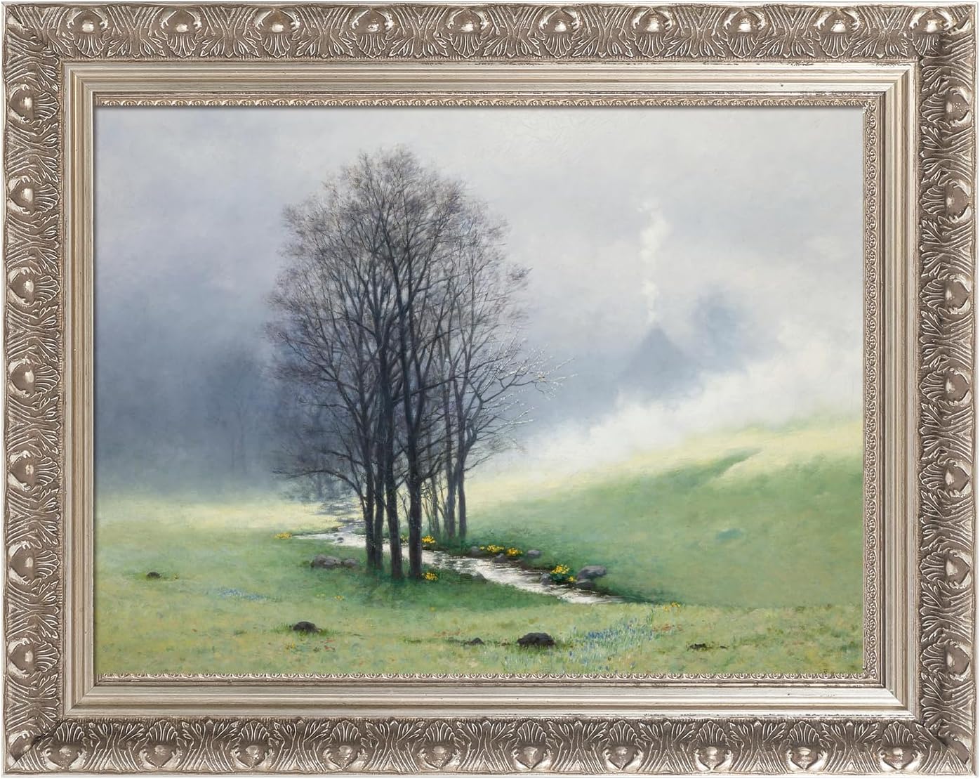 Open Back Wood Frame for 24x30 Canvas Oil Paintings - Silver