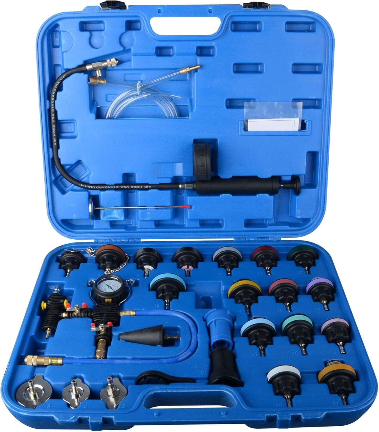 28pcs Universal Radiator Pressure Tester Kit for Coolant Systems