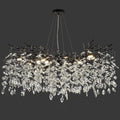 Modern Black Crystal Tree Branch Chandelier 14-Light 40in - Elegant