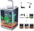 Nano Desktop Betta Aquarium 2.7 Gallon Glass Fish Tank Set