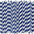 Biodegradable Paper Drinking Straws Bulk - Navy Blue, 1000 Count