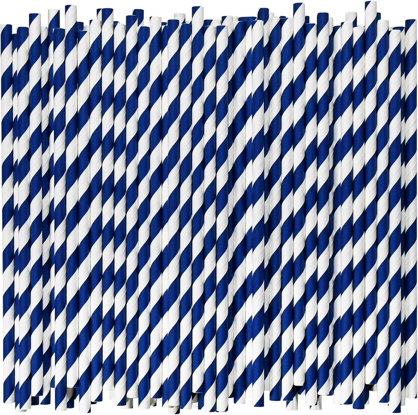 Biodegradable Paper Drinking Straws Bulk - Navy Blue, 1000 Counts