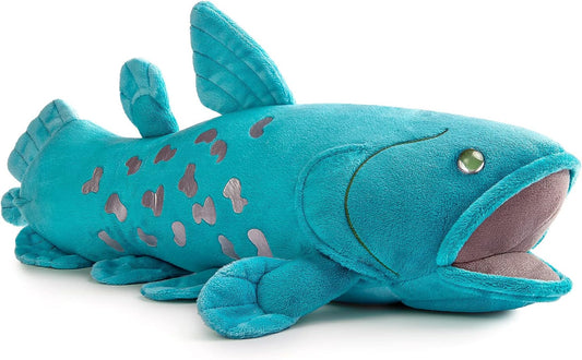 16 Super Soft Coelacanth Plush Toy - Realistic Blue Sea Creature