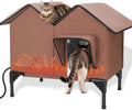 Large Heated Cat House for Outside in Winter - Insulated Shelter