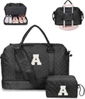 Trendy Initial Duffle Bag with Shoe Compartment for Women