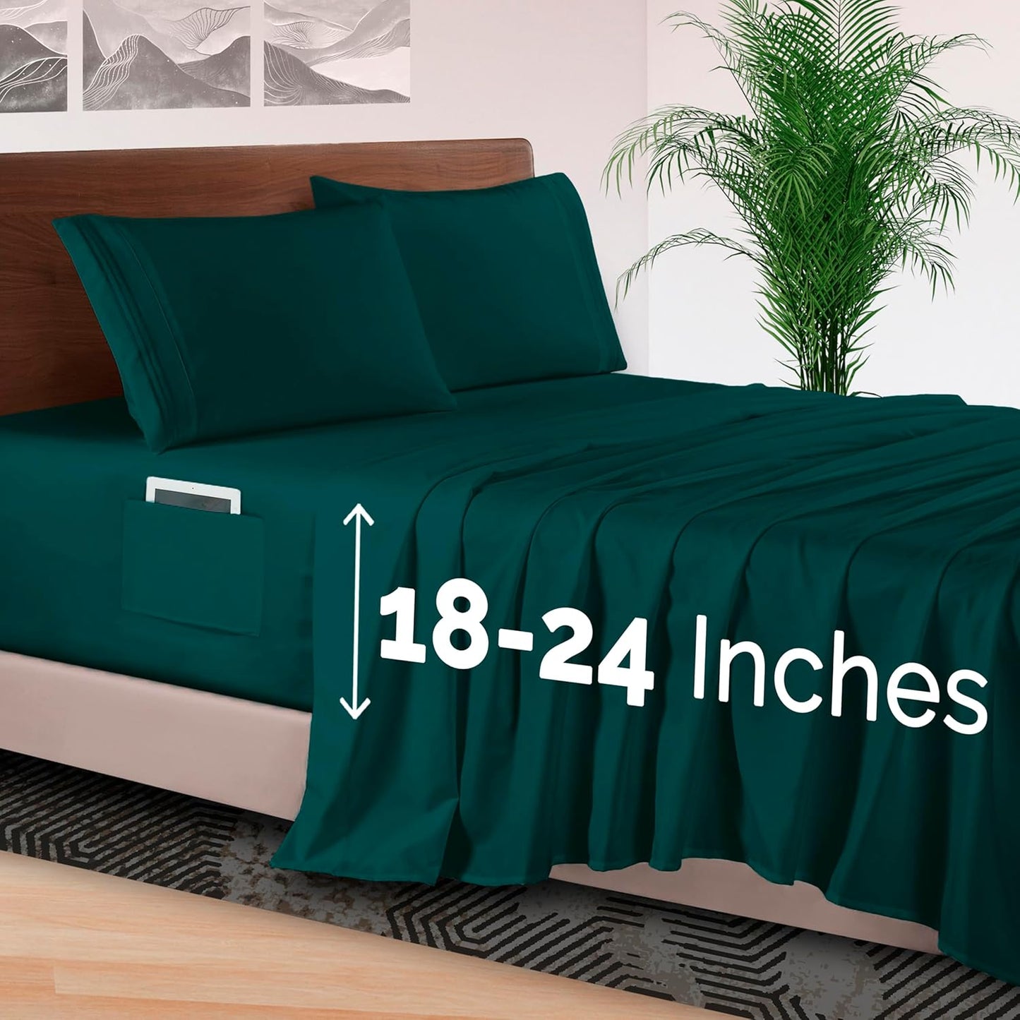 Elegant Comfort King Bed Sheet Set - Luxury Microfiber Sheets