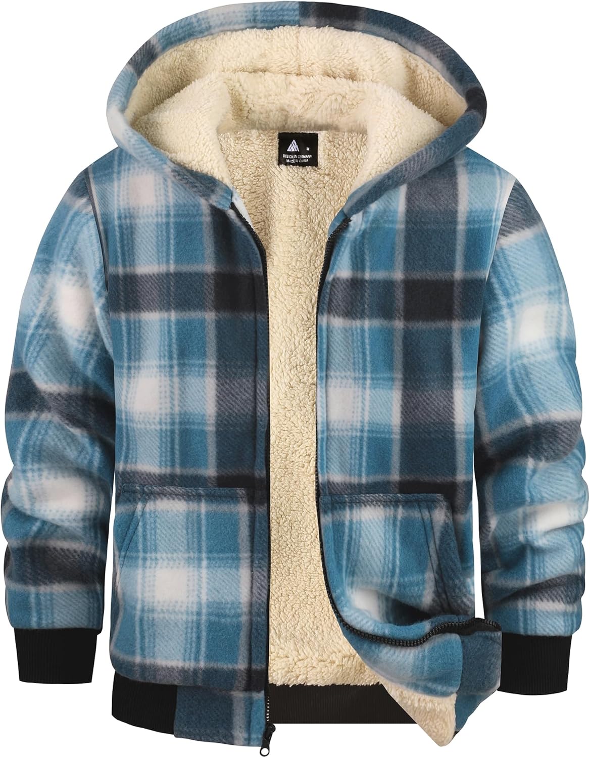 GEEK LIGHTING Boys Flannel Jacket for Winter Outdoor Warmth