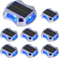 Solar Driveway Lights Outdoor 8-Pack - RGB Pathway Markers