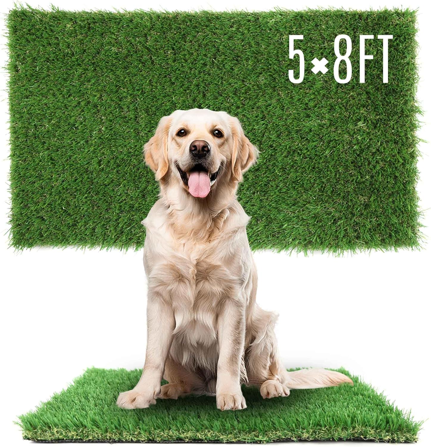 1.38in Artificial Grass Turf Mat for Dogs and Pets - 5 x 8 FT