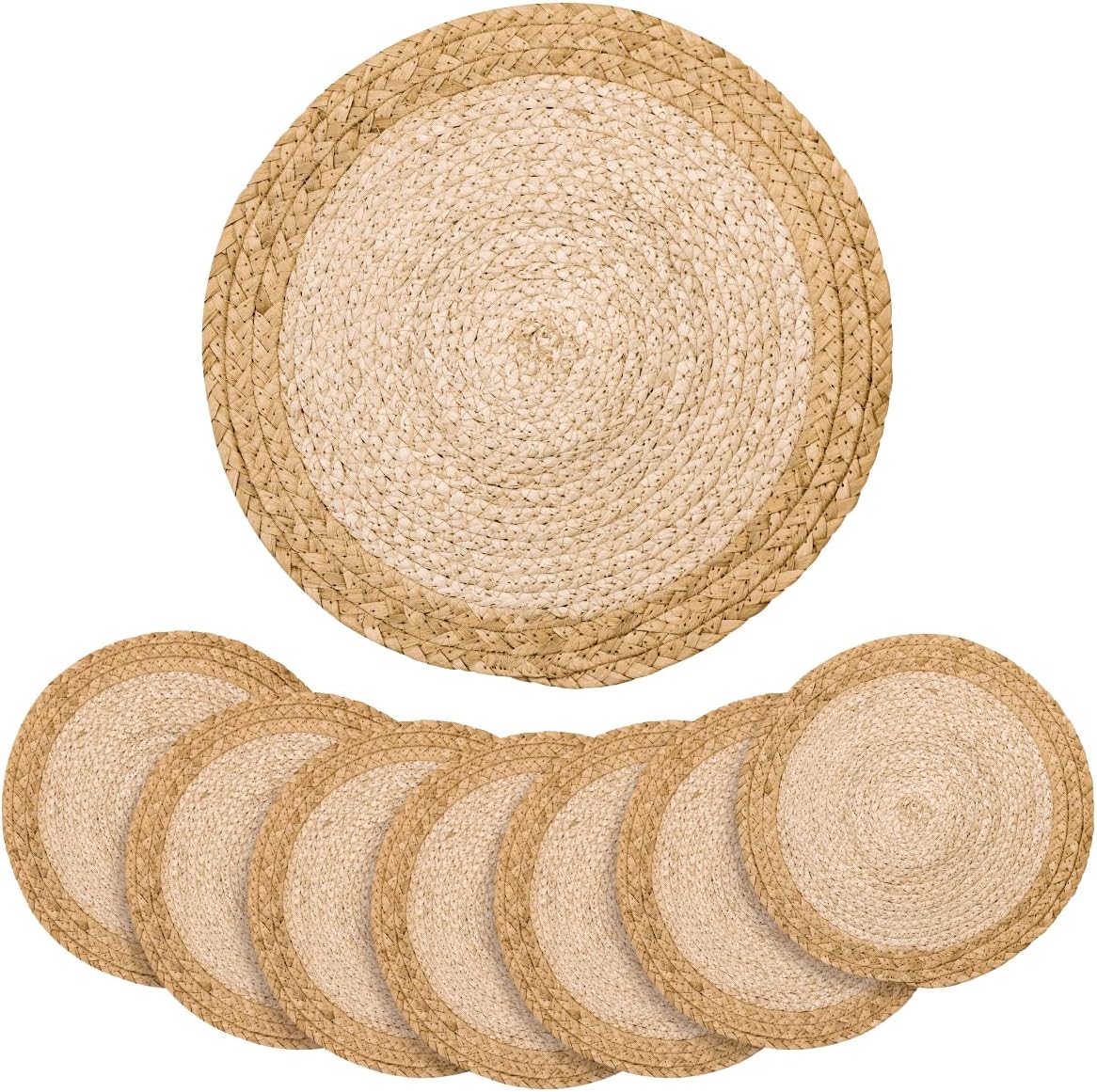 Boho Farmhouse Placemats Set - Rustic Chic Dining Decor