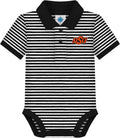 Creative Knitwear College Baby Striped Polo Bodysuit - Cute Team Logo