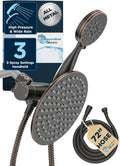 HammerHead Showers Dual Shower Head Combo - 8in Rain & Handheld