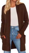 Open Front Long Cardigan for Women - Cozy Knit Fall 2025