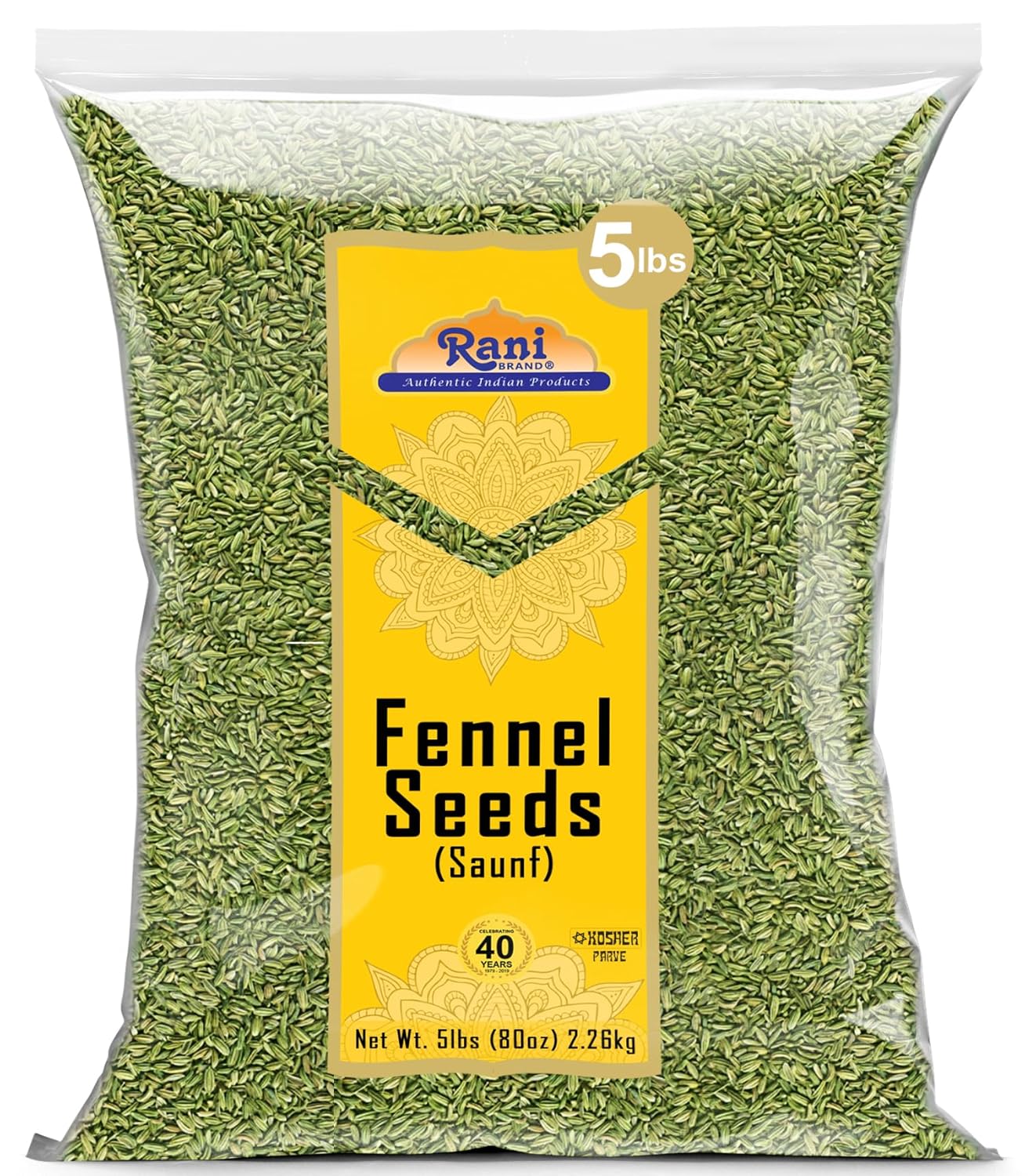 Rani Fennel Seeds Whole Spice 80oz Natural Vegan Gluten Friendly