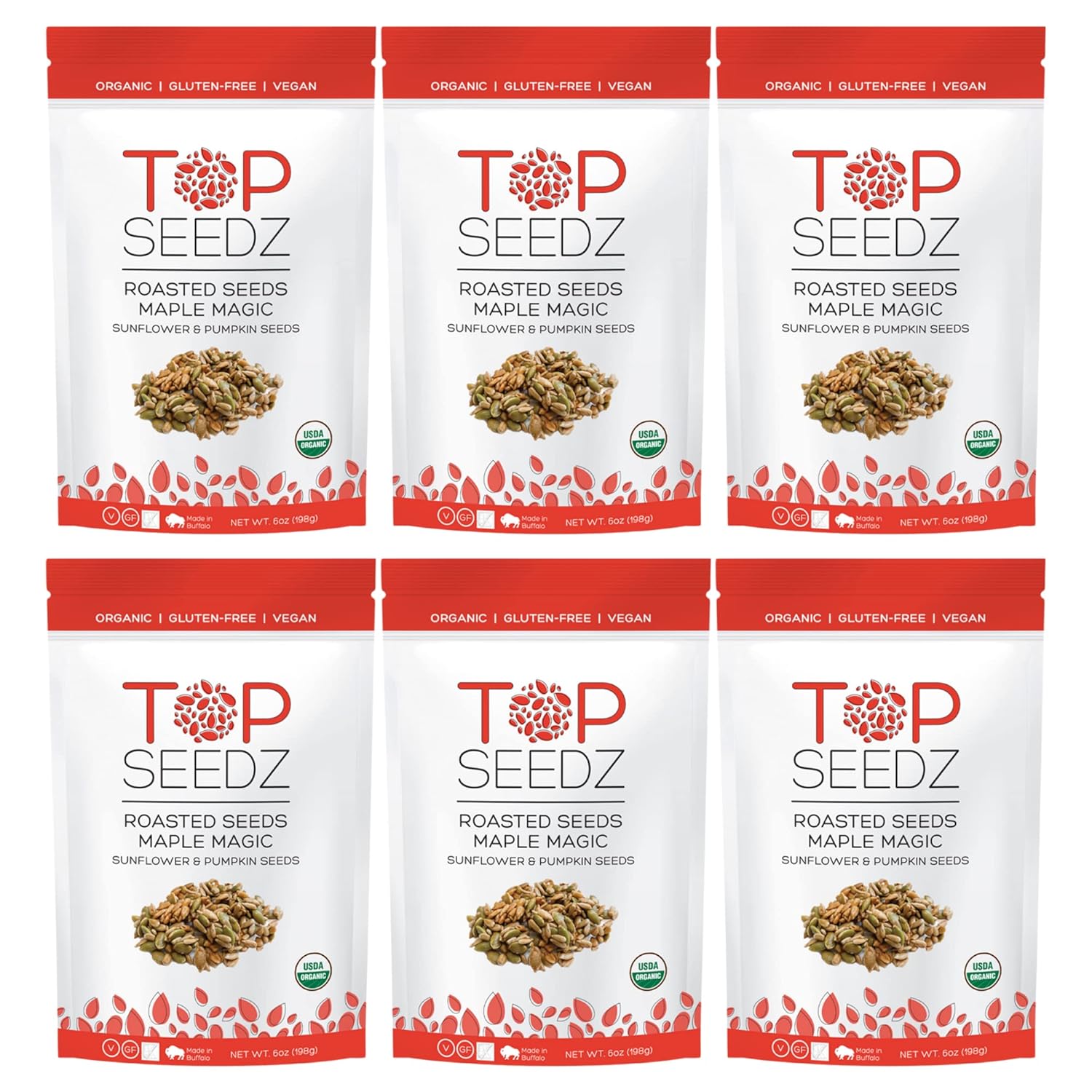 Top Seedz Maple Magic Roasted Seeds - Organic Vegan Snack Pack