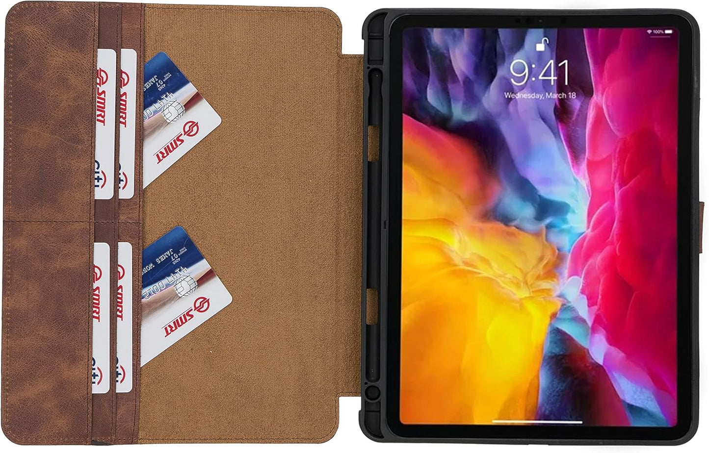 Genuine Leather Handmade iPad Pro 11in Case with Card Slots