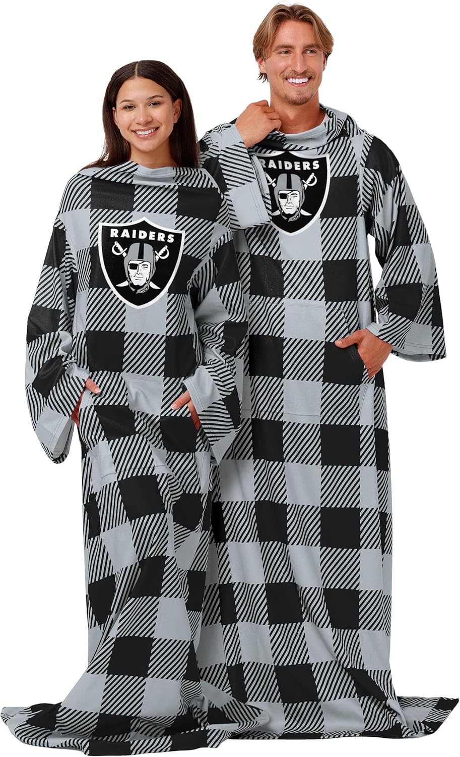 NFL Team Logo Oversized Wearable Throw Blanket for Comfort