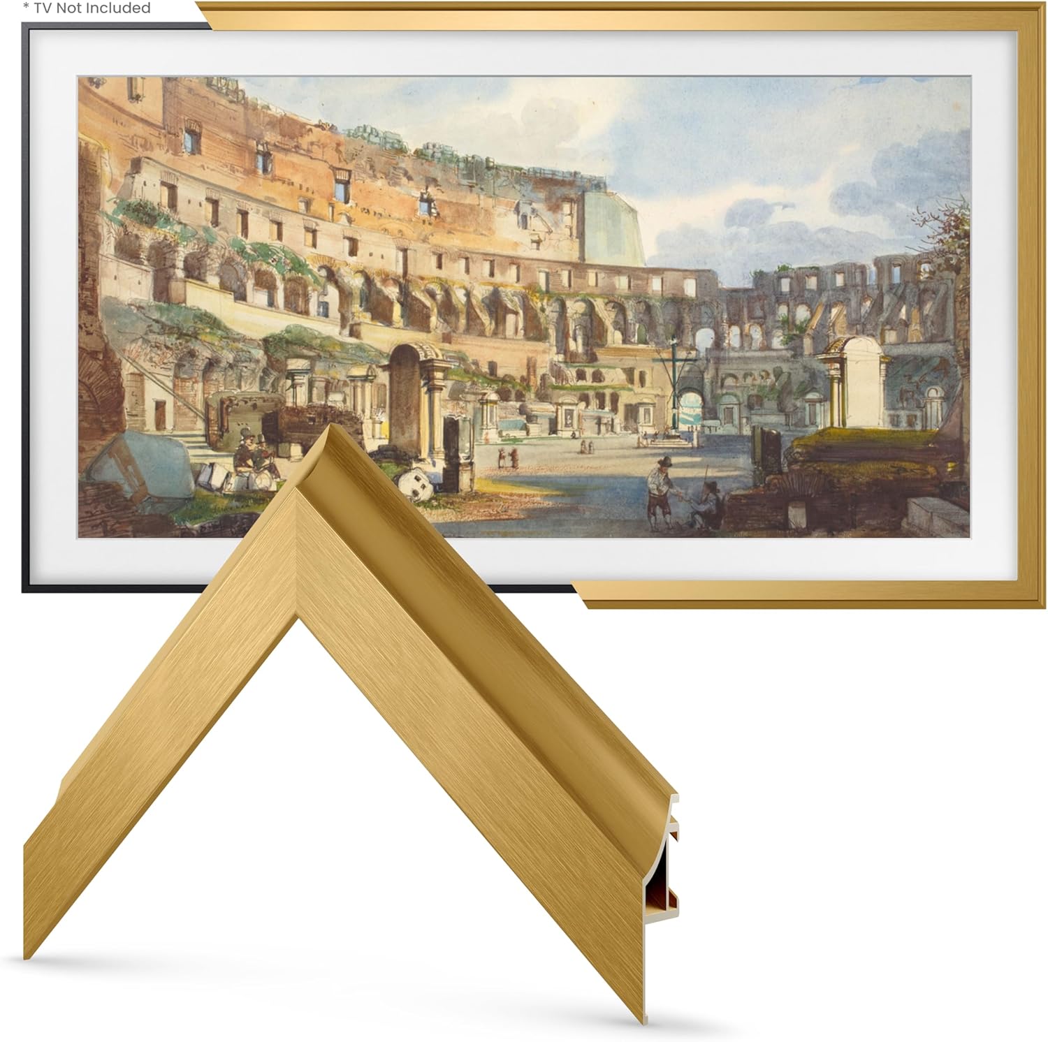 Enhance Samsung The Frame TV - Pale Gold Bezel