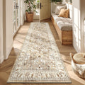 LOKHOM Washable Runner Rug 3x8 - Non-Slip Vintage Boho Floral Runner