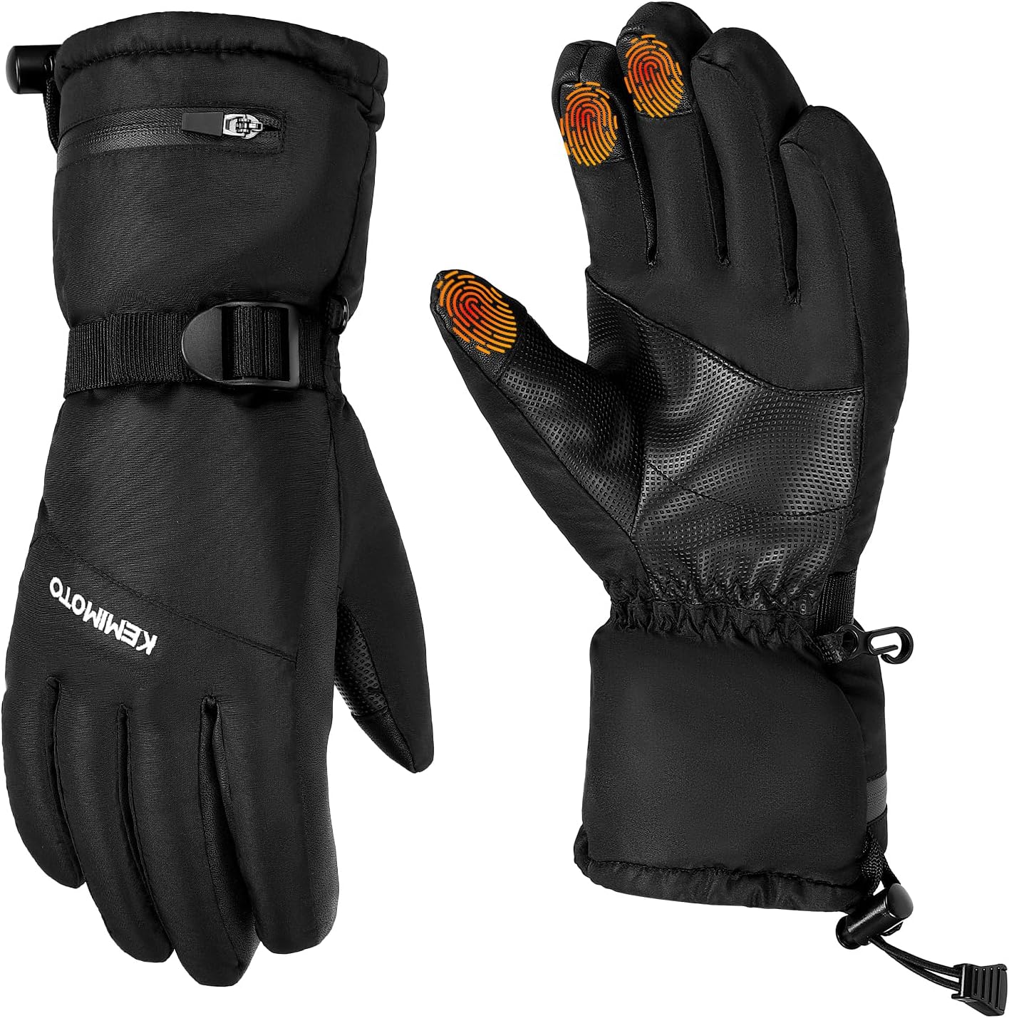 KEMIMOTO Waterproof Ski Gloves - Warmth & Functionality!