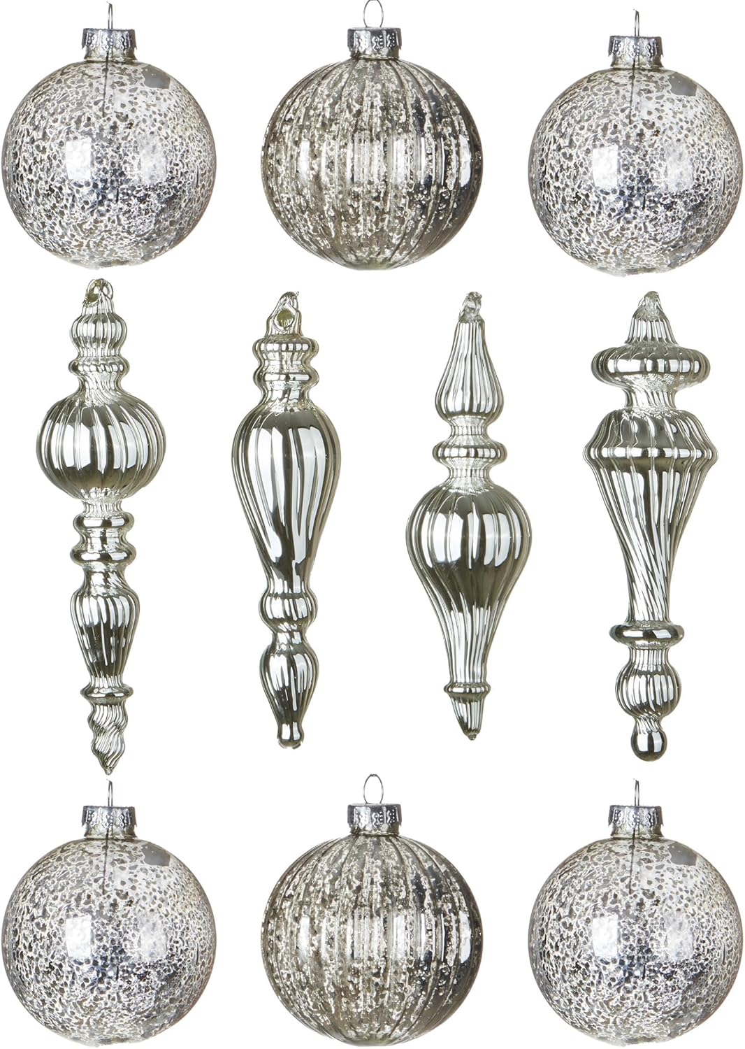 Mercury Glass Christmas Ornaments for Elegant Holiday Decor