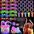 156 PCS Glow in the Dark Valentines Day Party Supplies - Bright Neon
