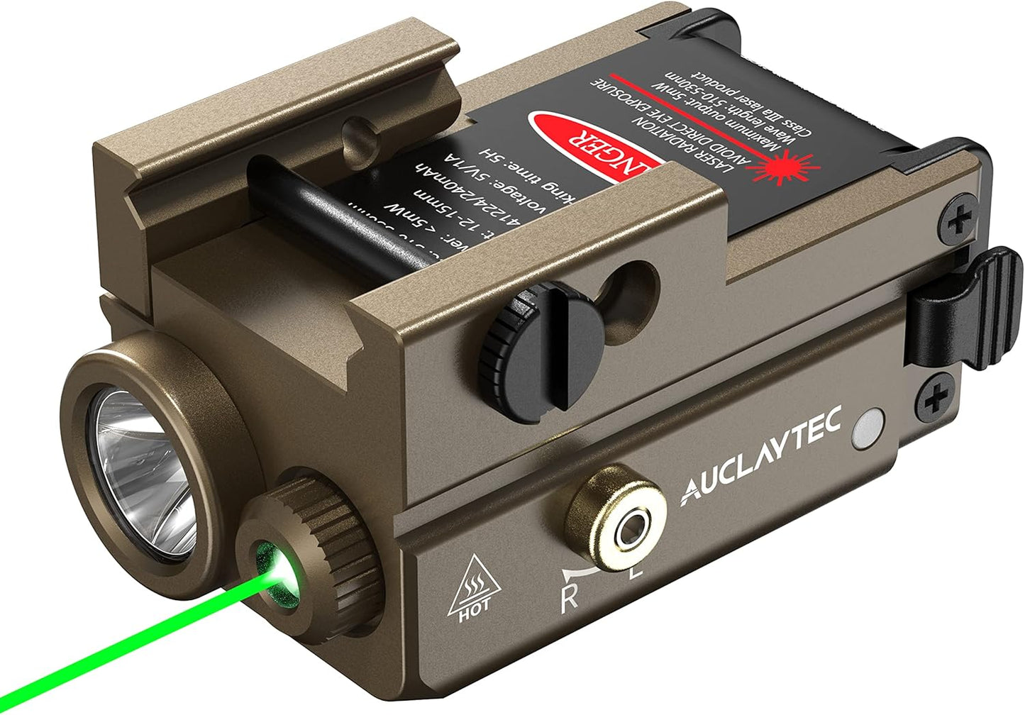 Pistol Flashlight Green Laser Combo 420 Lumens Tactical Light