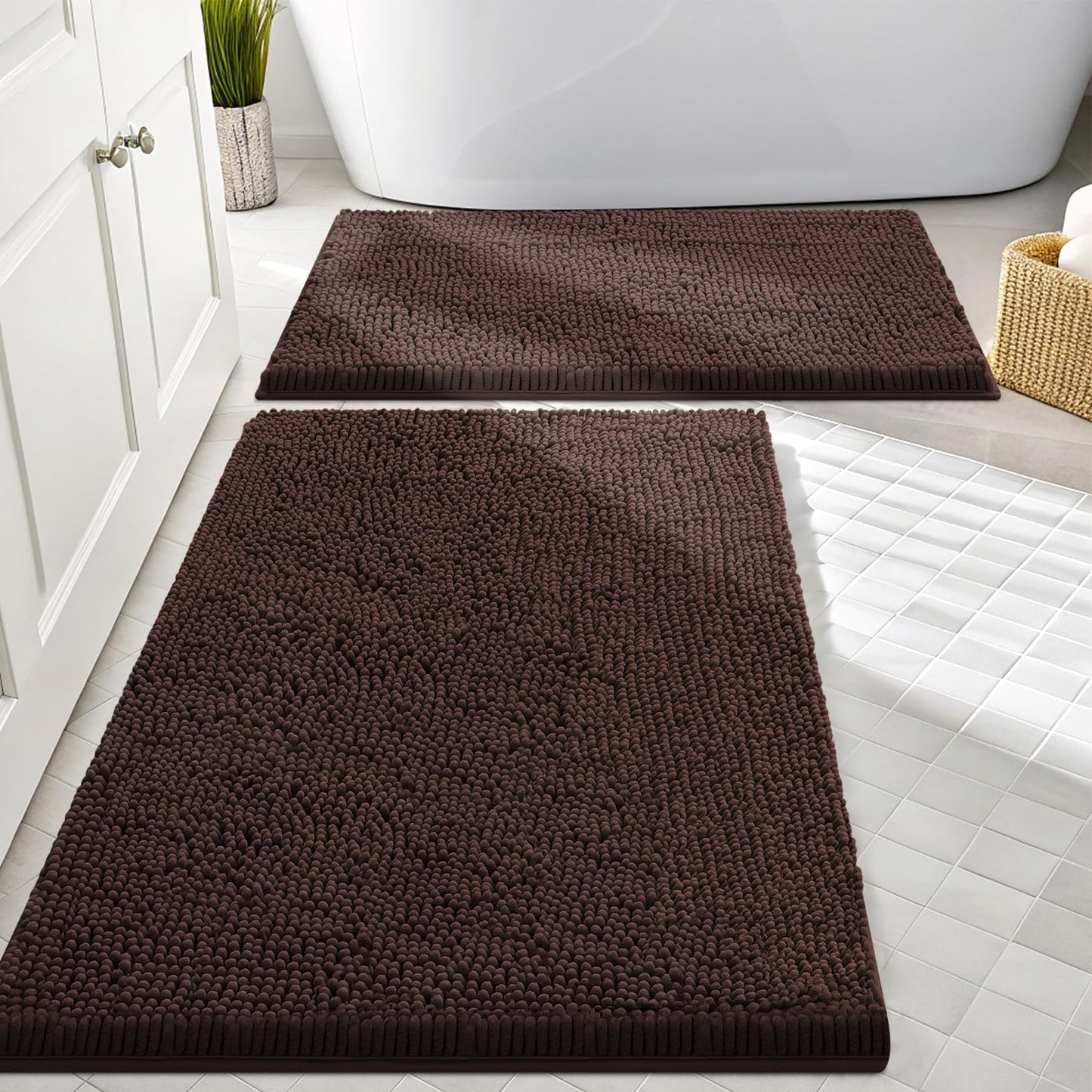 Smiry Bathroom Rugs Sets 2 Piece - Soft Absorbent Comfort