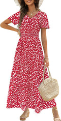 Zattcas Women's Long Dress with Flutter Sleeves for Warm Days