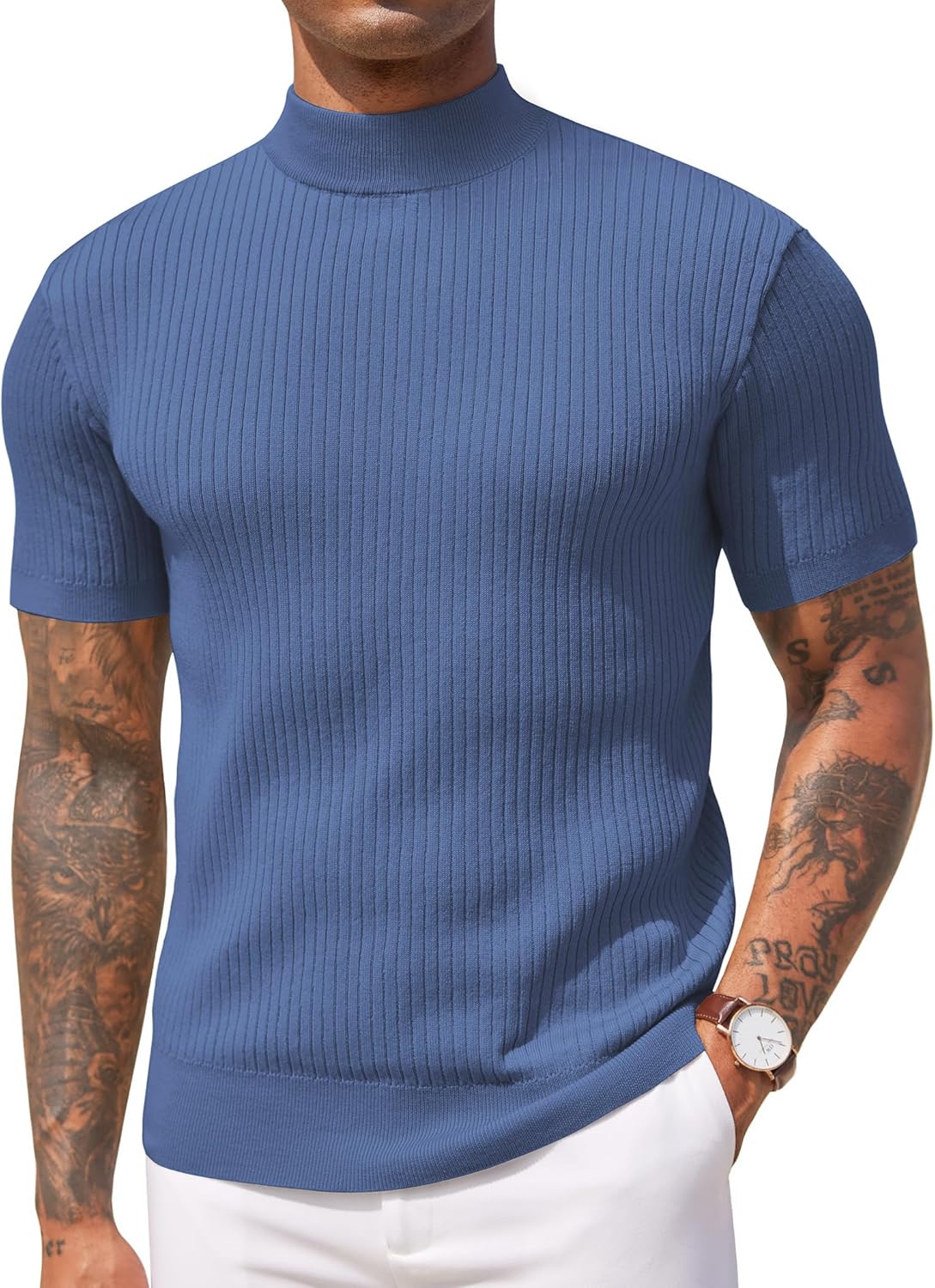 COOFANDY Men's Mock Turtleneck Sweater for Stylish Comfort