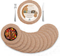 Jute Round Woven Placemats Set of 12 13in - Natural Boho Chargers
