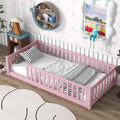 Twin Size Montessori Floor Bed with Wood Slats Support - Low Profile