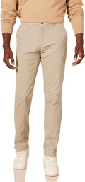 Men's Classic-Fit Khaki Stretch Chino Pant - Casual Comfort