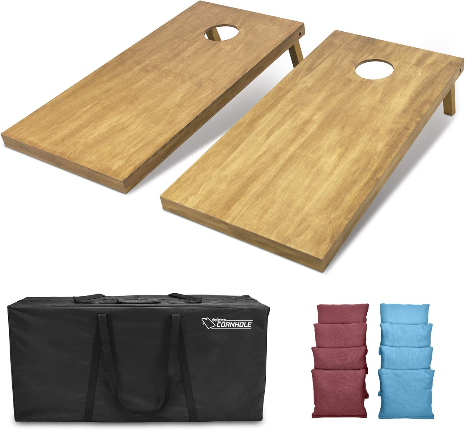 GoSports 4 ft x 2 ft Wooden Cornhole Boards Set for Fun