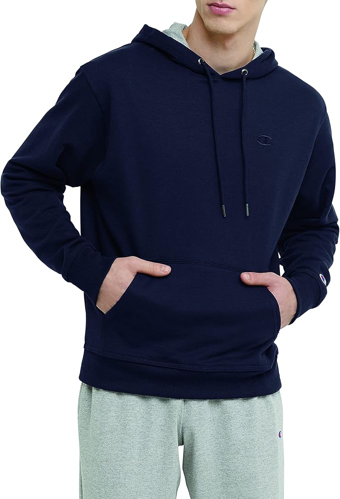 Champion Men's Powerblend Fleece Striped Hoodie for Comfort