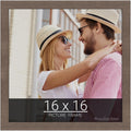 wallsthatspeak 16x16 Brown American Barn Picture Frame - Weathered