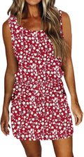 Womens Summer Dress Casual Sleeveless Sundress - Soft Stretch Fabric