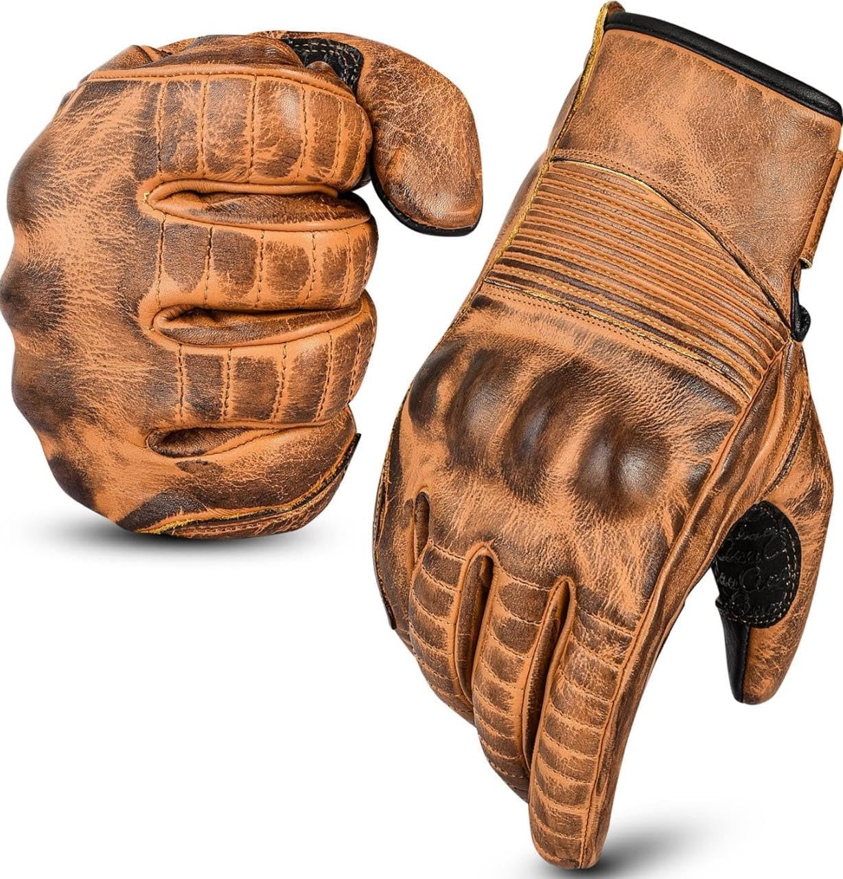Motorcycle Gloves with Hardshell Protector for All Weather Use