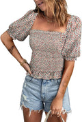 Elegant Women's Puff Sleeve Square Neck Blouses for Any Occasion