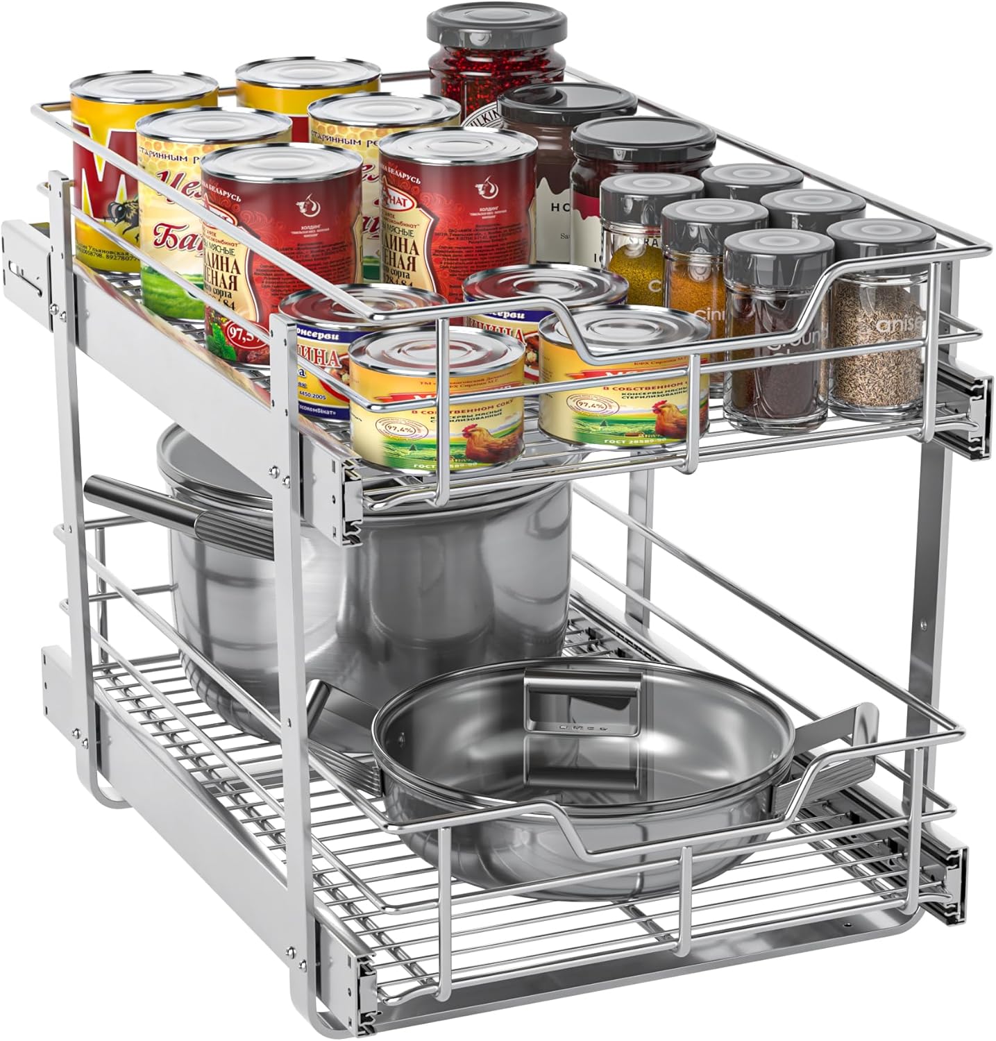 ZOINLIY Pull Out Cabinet Organizer for Kitchen Storage Needs