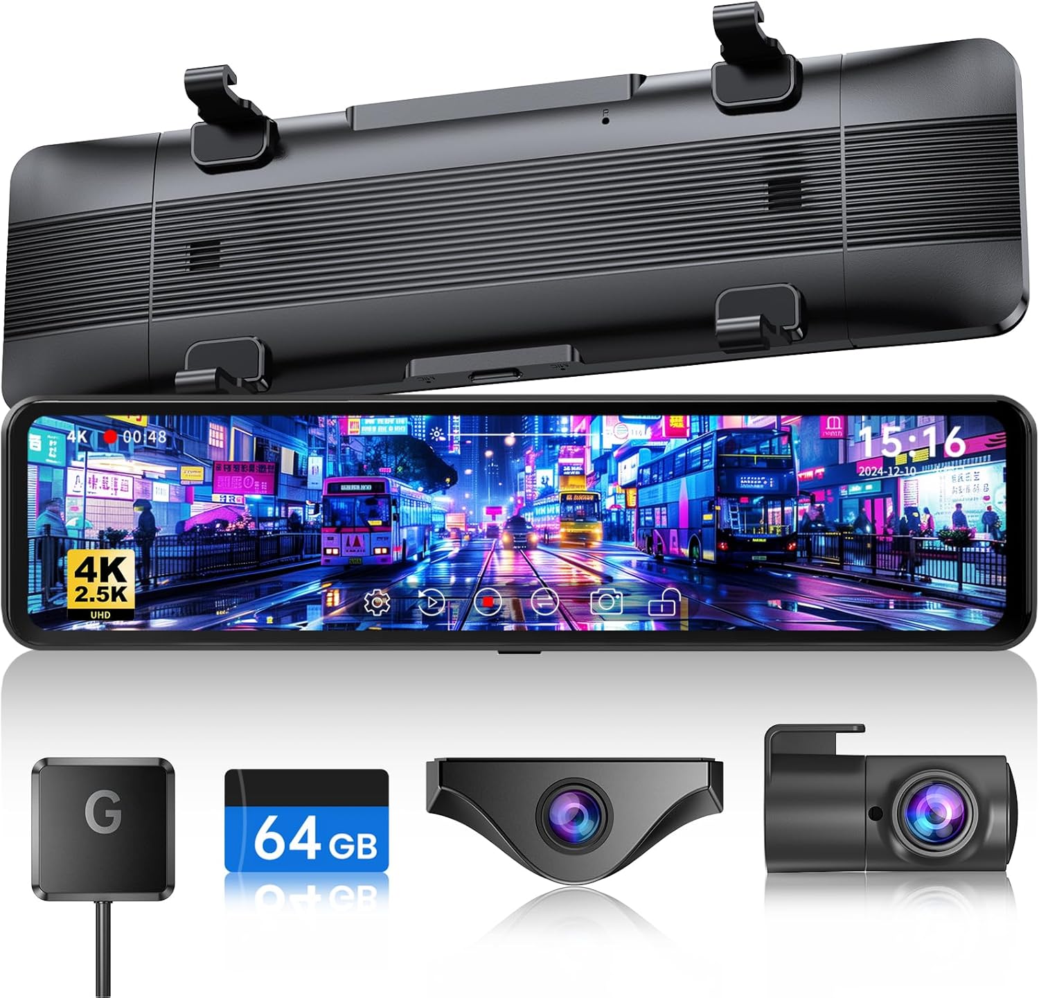 JOMISE T860+: Effortless 10-Min Install, 4K Front + 2.5K Rear, Night Vision, 3X Zoom
