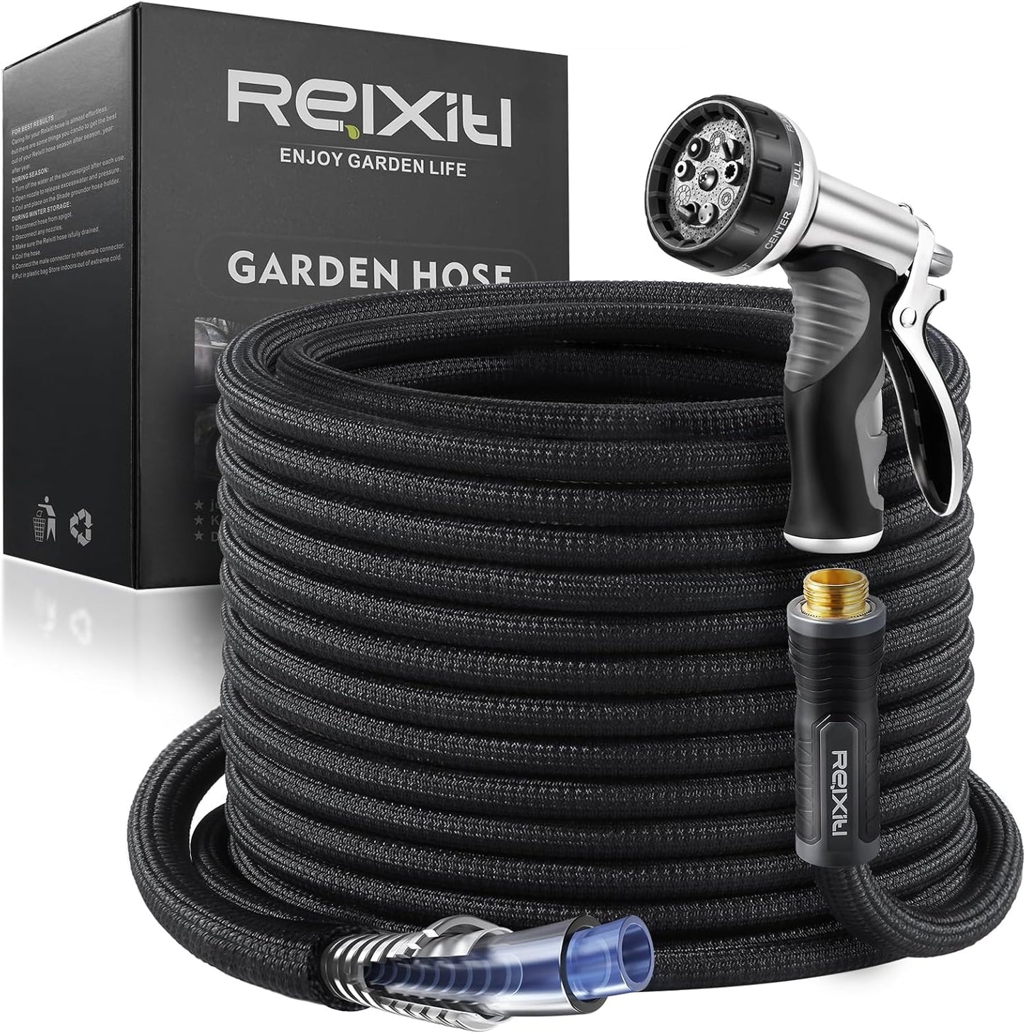 Relxitl Garden Hose 50FT - Ultra Lightweight Flexible Water Hose