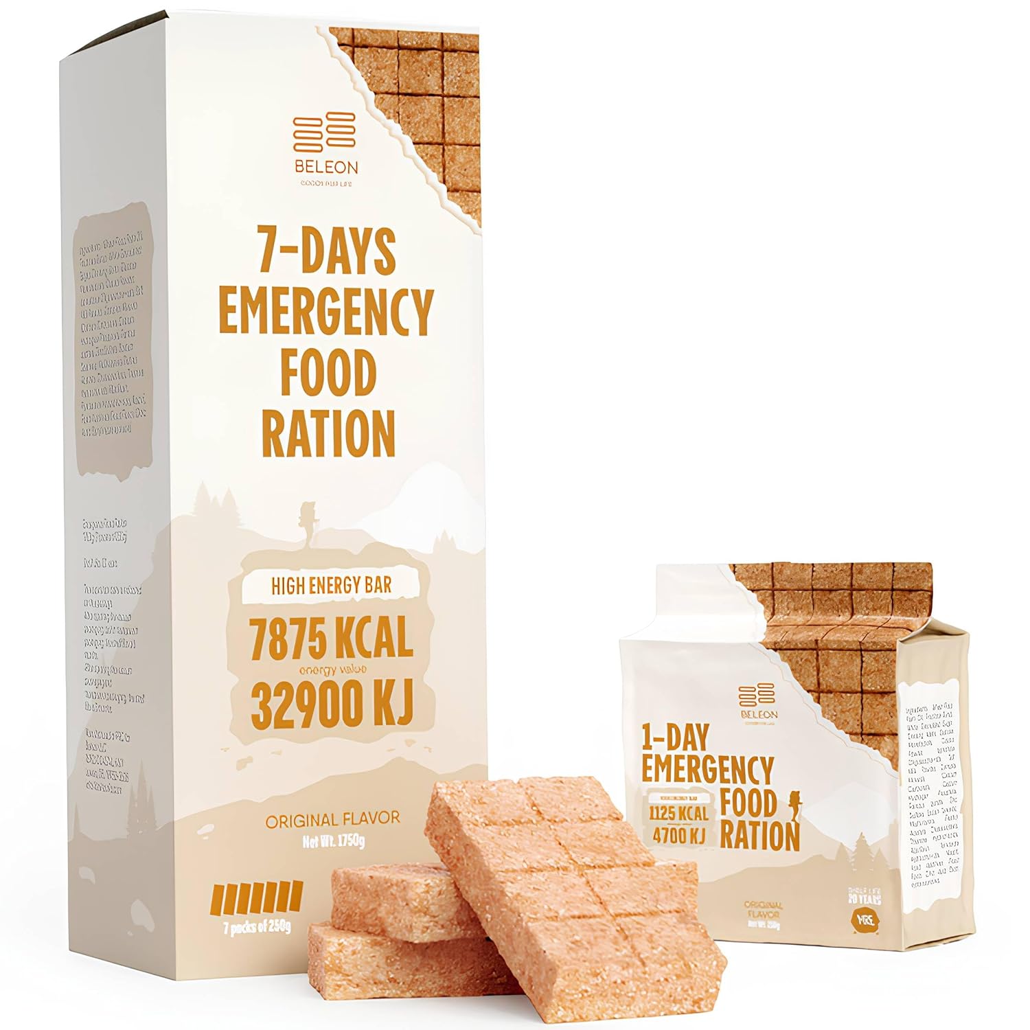 MRE Emergency Food Supply - 7-Days Original Biscuit Bars