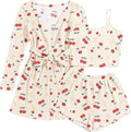 Ekouaer Pajamas for Women: 3 Piece Soft Lounge Set