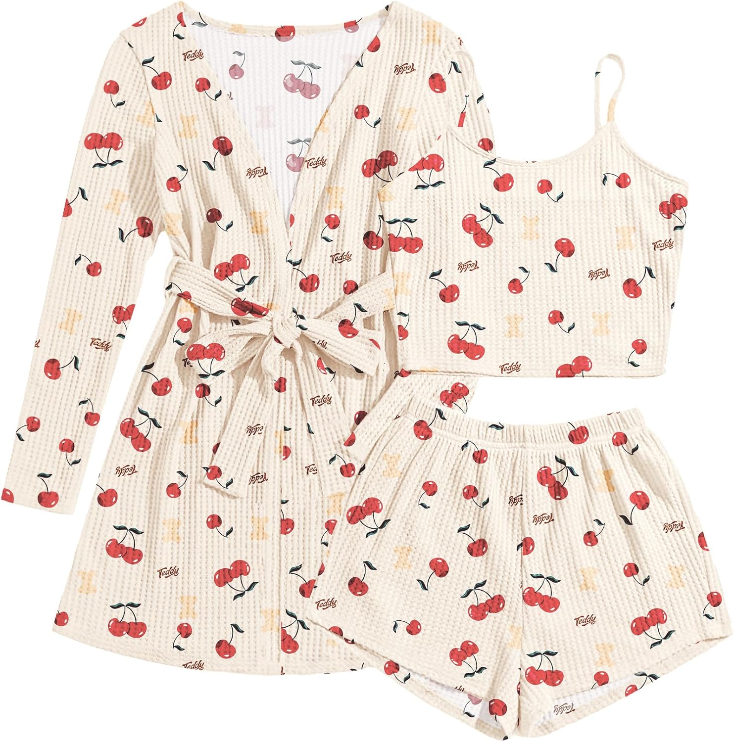 Ekouaer Pajamas for Women: 3 Piece Soft Lounge Set