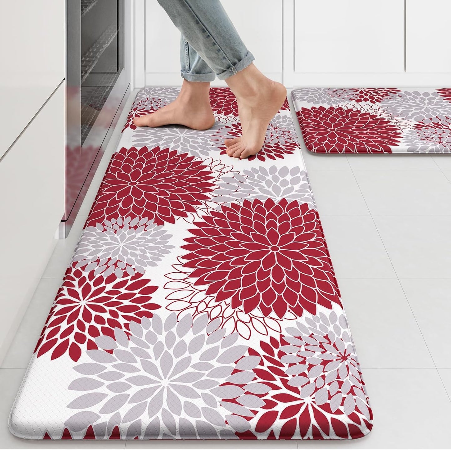 Anti Fatigue Kitchen Mats for Floor 2PCS - Comfort & Safety