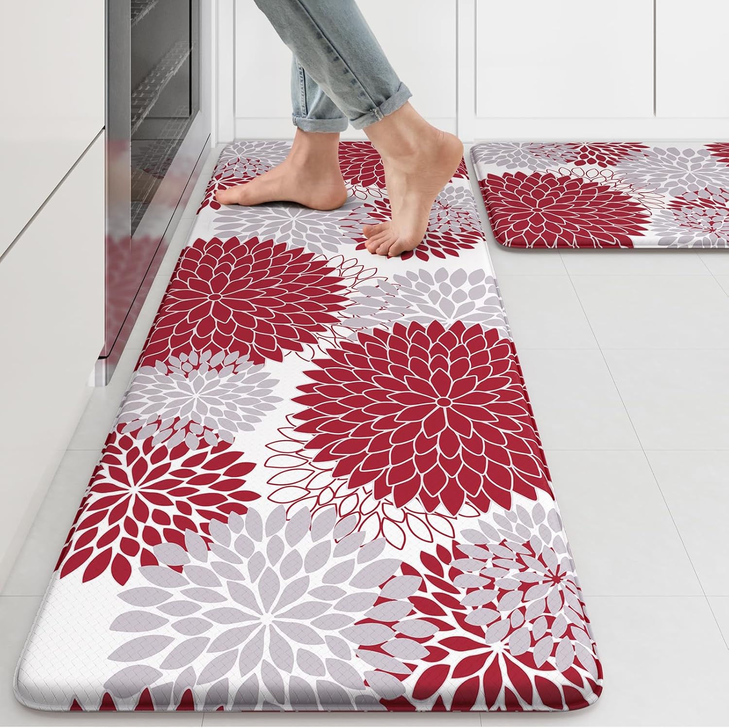 Anti Fatigue Kitchen Mats for Floor 2PCS - Comfort & Safety
