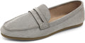 Womens Suede Penny Loafers Comfortable Lightweight Walking Flats