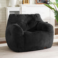 Bean Bag Chair with Arms - Compact Furry Foam Lounger for Reading