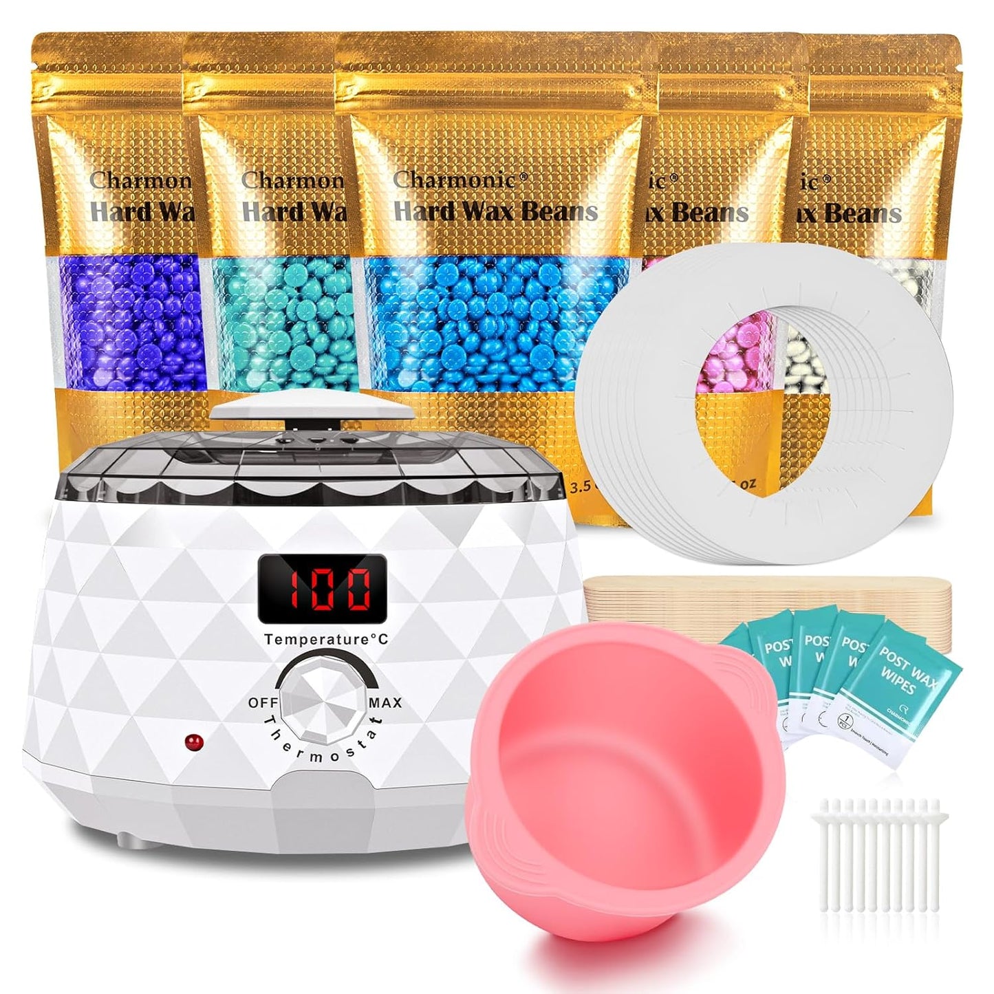 Digital Wax Warmer Kit for Home Hair Removal - 2024 Upgrade